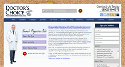 Desktop Screenshot of doctorschoiceplacement.com