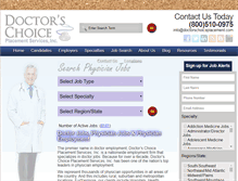 Tablet Screenshot of doctorschoiceplacement.com